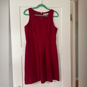 LOFT Sleeveless Red Dress